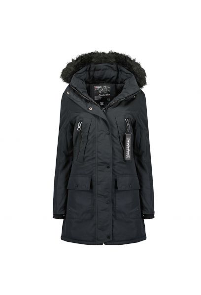 Geographical Norway Reine Mujer - Softshell con capucha desmontable Negro